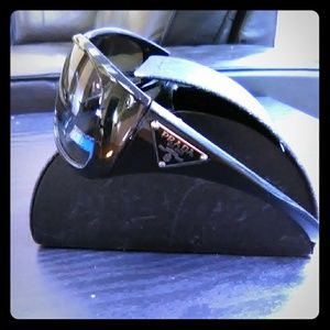 Prada wrap shield sunglasses